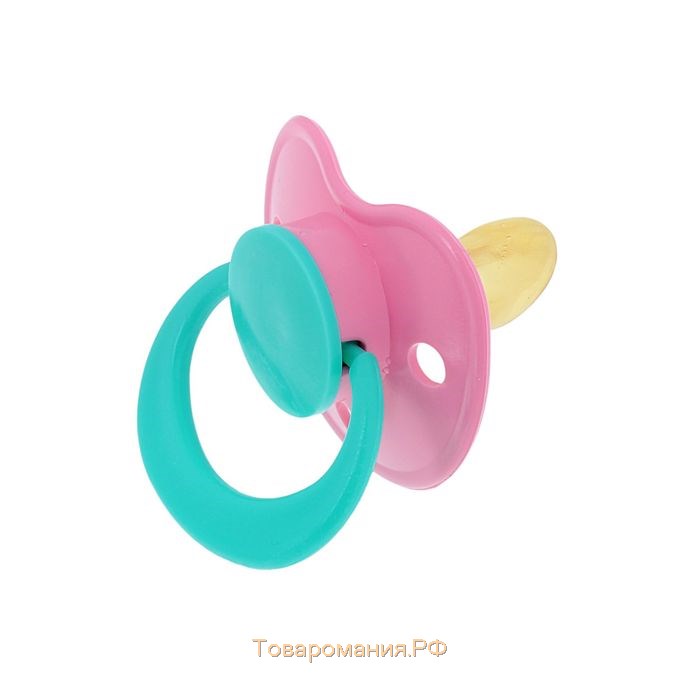Соска-пустышка латексная ортодонтическая «Нежность» с кольцом, от 0 мес., цвета МИКС