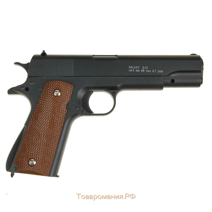 Пистолет страйкбольный "Galaxy" Colt 1911, чёрный, кал. 6 мм