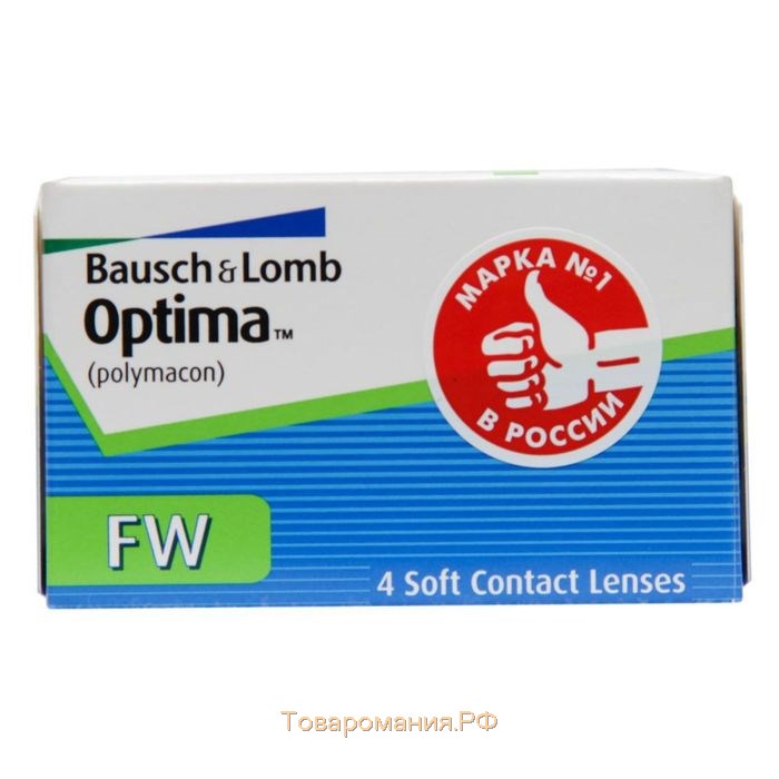 Контактные линзы Optima FW, -4,25/8,4, в наборе 4 шт.