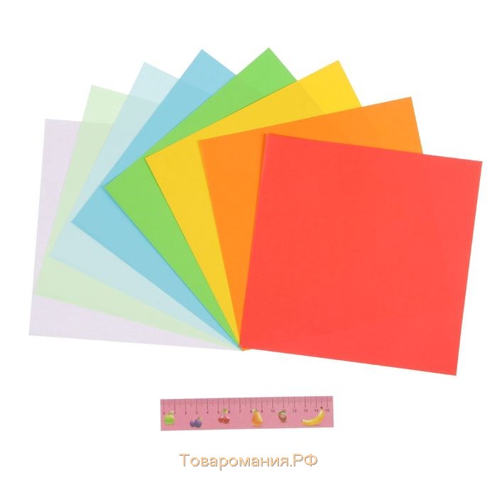 Бумага цветная для оригами, 8 листов, 8 цветов, "Каляка-Маляка"