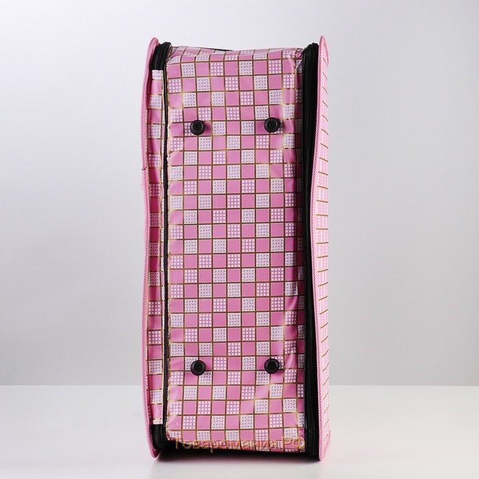 Сумка - переноска для животных "Играющие котики", розовая, размер М, 40 х 21 х 27 см