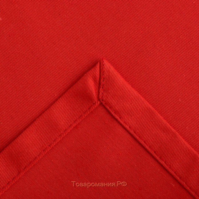 Салфетка декоративная  "Новый Год" 40х40 см, цвет красный, 100% хлопок, саржа, 250гр/м2