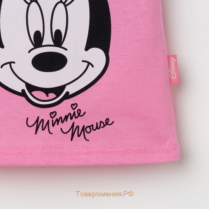 Футболка детская Disney "Minnie Mouse", рост 110-116 (32), розовый МИКС