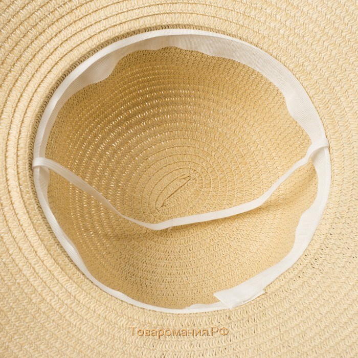 Шляпа женская MINAKU "Beach", размер 56-58, цвет бежевый