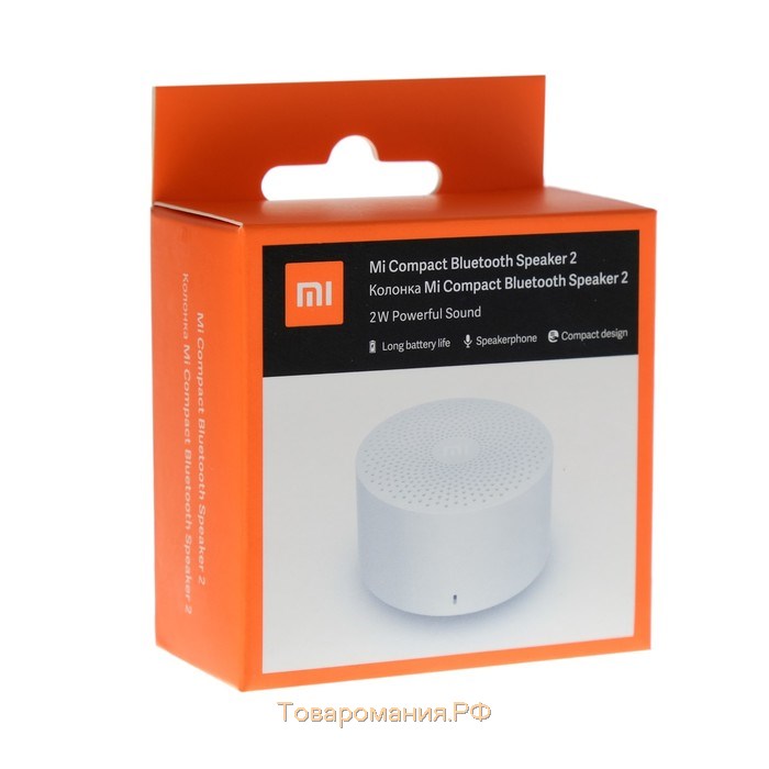 Портативная колонка Mi Compact Speaker 2, Bluetooth 4.2, 2 Вт, 300 мАч, белая