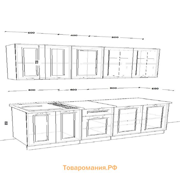 Кухонный гарнитур 14 Белый Вегас 1800