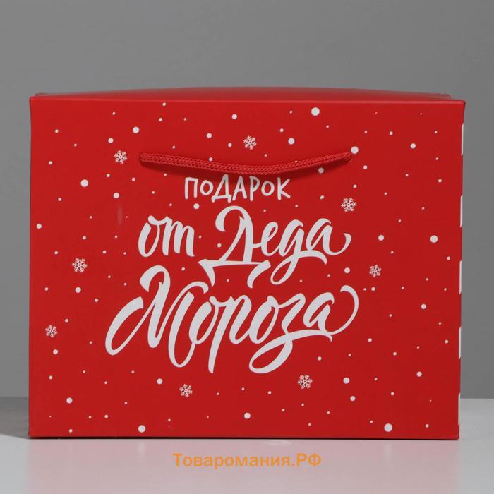 Пакет-коробка «Подарок», 23 × 18 × 11 см