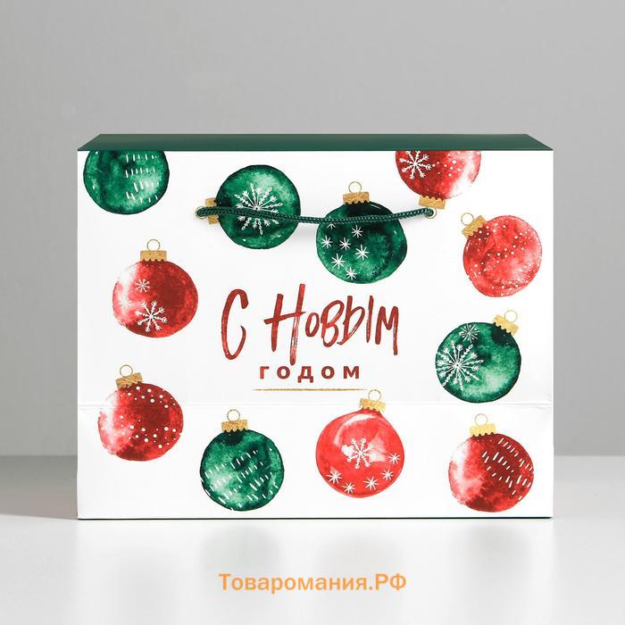 Пакет-коробка «Весёлый праздник», 23 × 18 × 11 см
