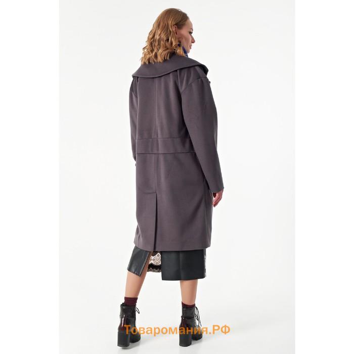Пальто женское, размер 46, цвет серый