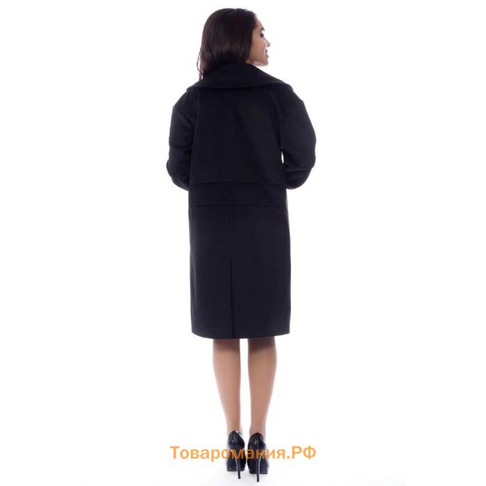 Пальто женское, размер 50, цвет чёрный