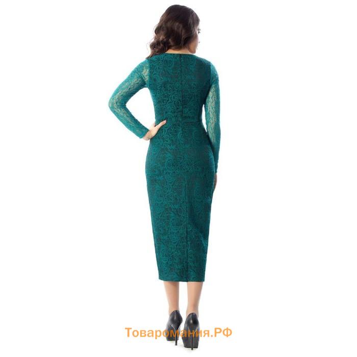 Платье женское, размер 42, цвет зелёный