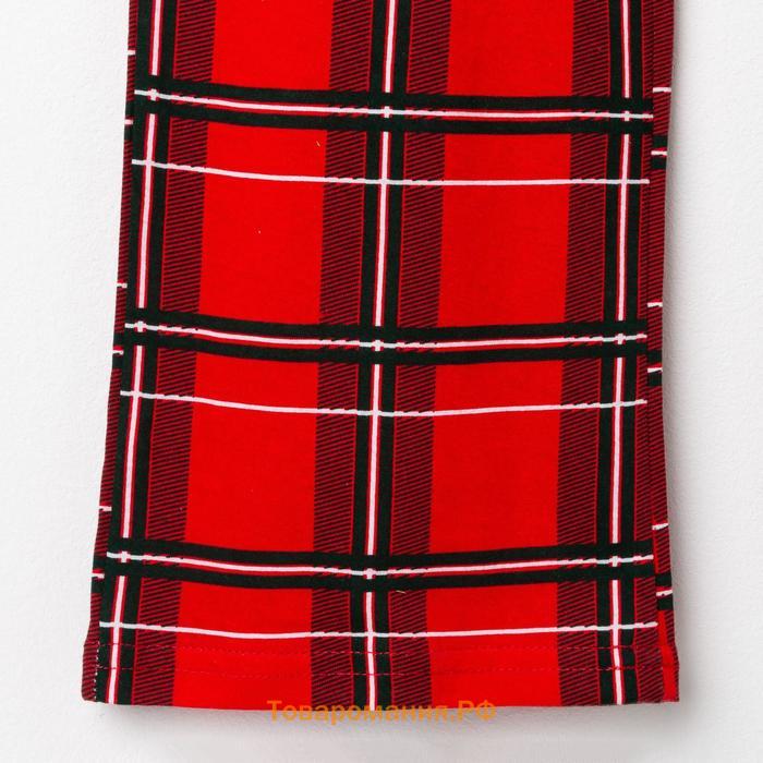 Пижама новогодняя мужская KAFTAN "X-mas", цвет красный, размер 54