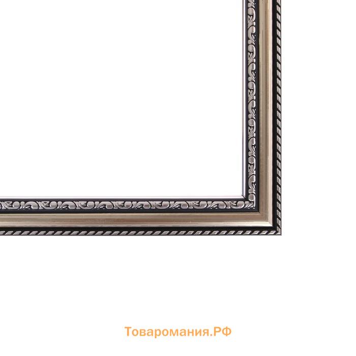 Рама для картин (зеркал) 40 х 50 х 2,8 см, пластиковая, Calligrata 6448, серебро