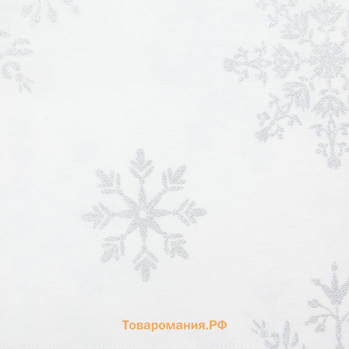 Скатерть новогодняя "" Серебряные снежинки 149х250+/- 3см, 100%хл, 190 г/м2