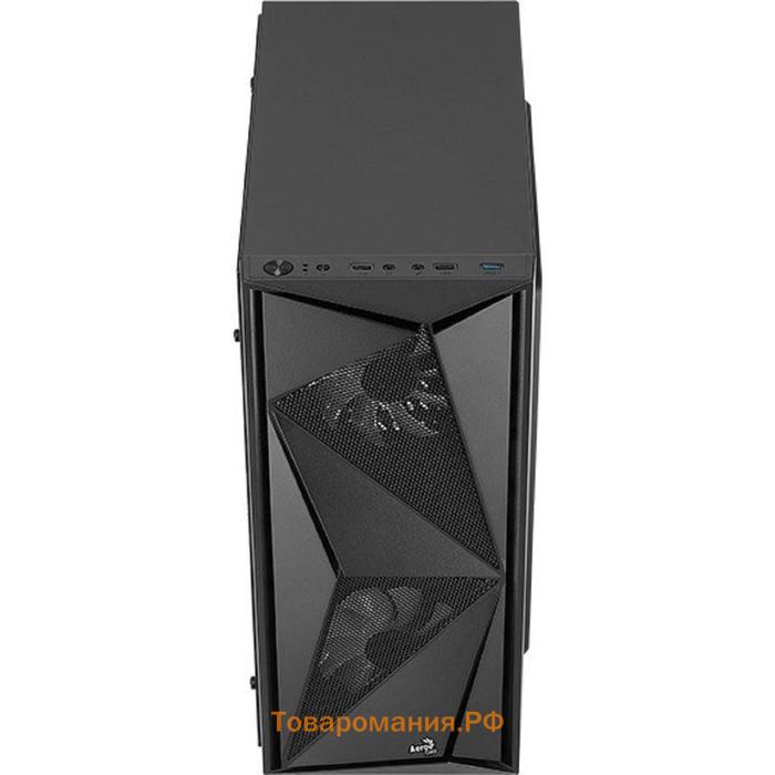 Корпус Aerocool Glider Cosmo-G-BK-v1, без БП, ATX, Midi-Tower, черный