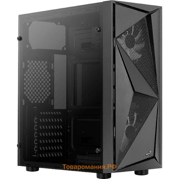 Корпус Aerocool Glider Cosmo-G-BK-v1, без БП, ATX, Midi-Tower, черный