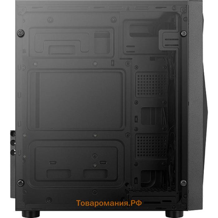 Корпус Aerocool Glider Cosmo-G-BK-v1, без БП, ATX, Midi-Tower, черный