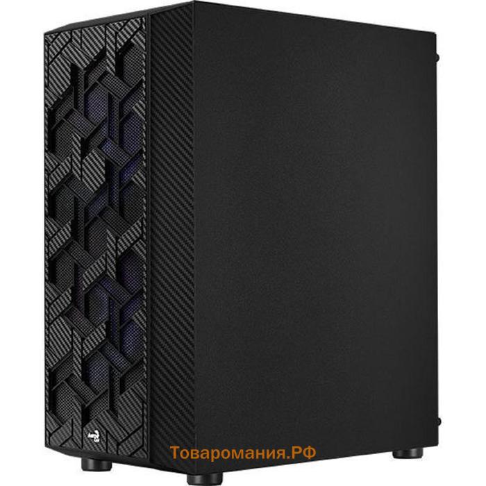 Корпус Aerocool Hive-G-BK-v2, без БП, ATX, Midi-Tower, черный