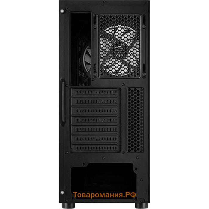 Корпус Aerocool Hive-G-BK-v2, без БП, ATX, Midi-Tower, черный