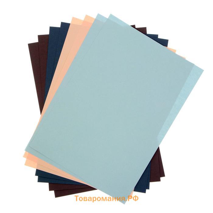 Бумага для пастели А4, 8 листов, 4 цвета "Пастельный класс", 150 г/м², в папке