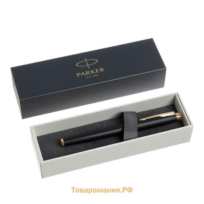 Ручка-роллер Parker IM Premium T323 Black GT F, 0.5 мм, корпус из алюминия, чёрные чернила, В ПОДАРОЧНОМ ПАКЕТЕ