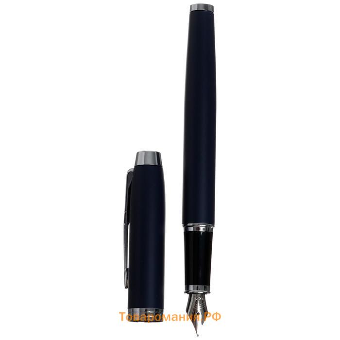 Ручка перьевая Parker IM Core F321 Matte Blue CT F, корпус из нержавеющей стали, синие чернила