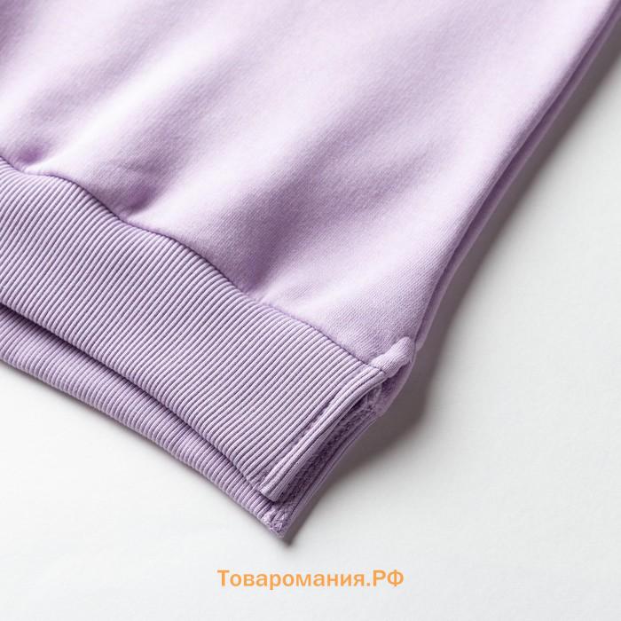 Костюм (свитшот, брюки) MINAKU: Casual Collection цвет сиреневый, размер 50