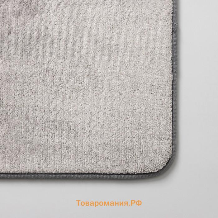 Коврики для ванной и туалета SAVANNA Memory foam, 2 шт: 60×90 см, 40×60 см, цвет серый