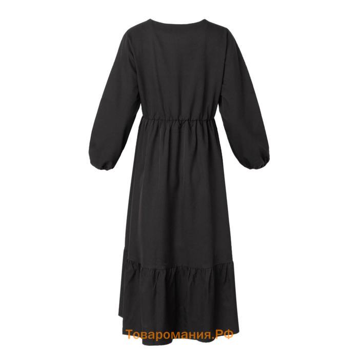 Платье женское миди MIST plus-size, р.52, черный