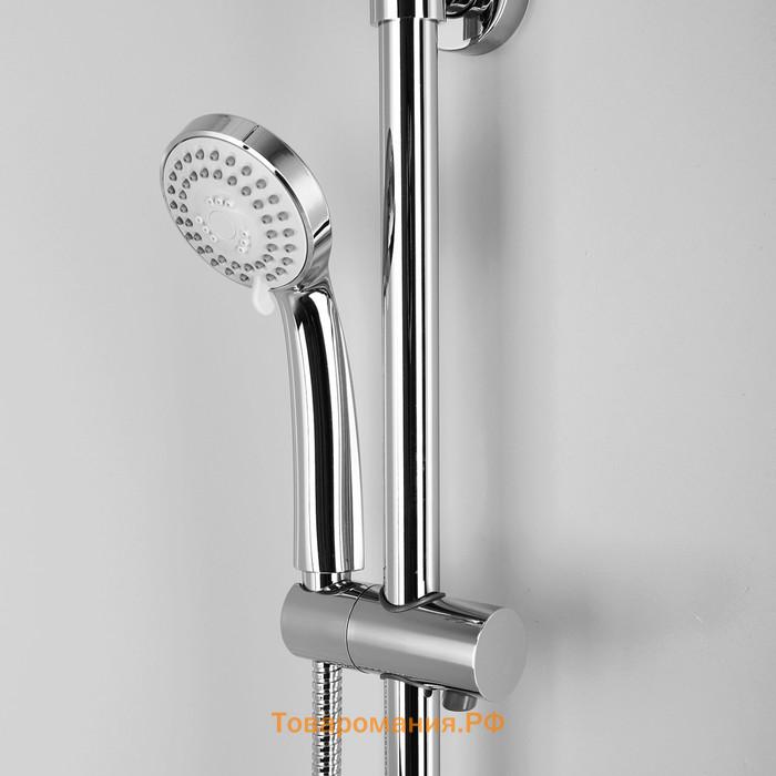 Душевая система WasserKraft A14401, смеситель, лейка, стойка, верхний душ, хром