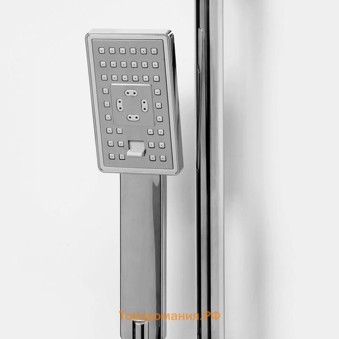 Душевая система WasserKraft A17702, смеситель, лейка, стойка, верхний душ, хром