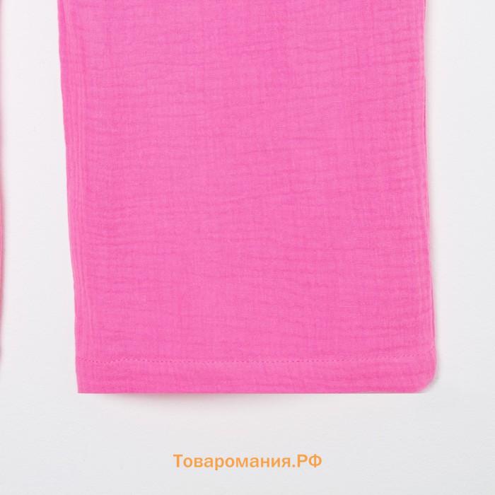 Пижама женская (рубашка и брюки) KAFTAN "Basic" размер 40-42, цвет розовый