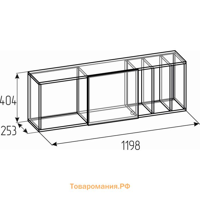 Шкаф навесной «Лойс 88», 1198 × 253 × 404 мм, цвет дуб золотистый / графит