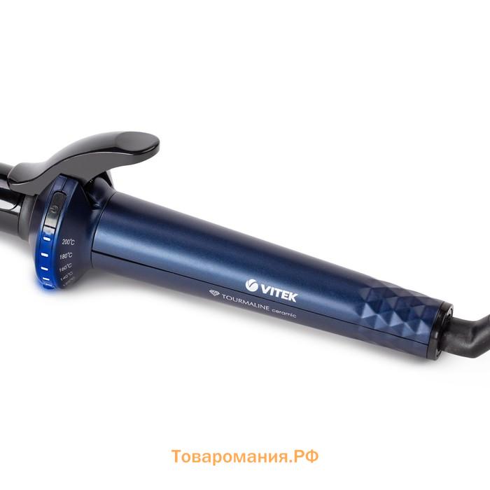 Плойка Vitek VT-8297, 38 Вт, d=25 мм, керамико-турмалиновое покрытие, 120-200°C, шнур 1.8 м   781310