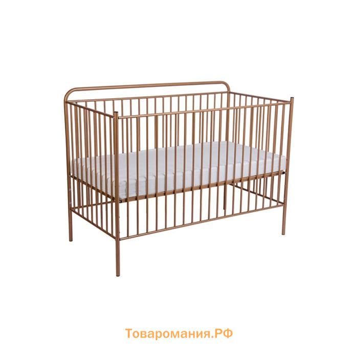 Кроватка-трансформер Polini kids Vintage 400, детская, металлическая, цвет золотистый