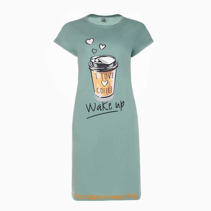 Платье домашнее женское Wake up, цвет мята, размер 48