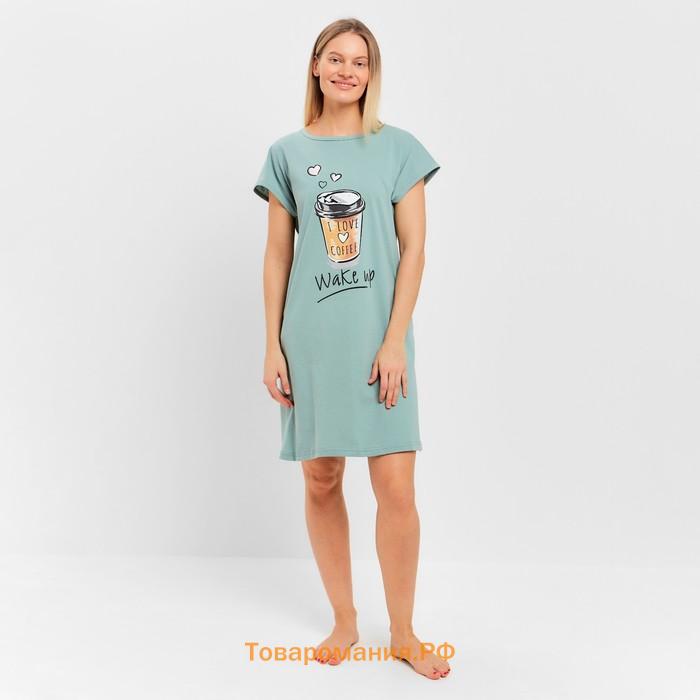 Платье домашнее женское Wake up, цвет мята, размер 48