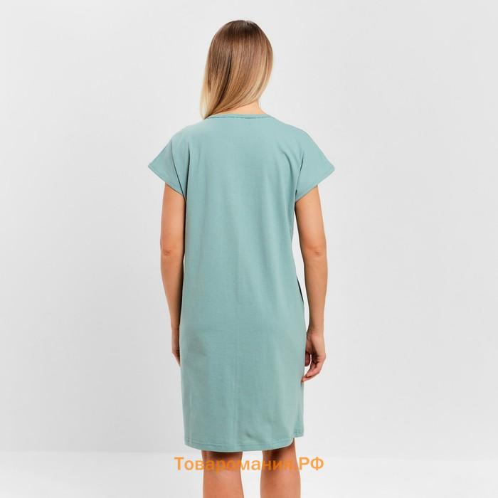 Платье домашнее женское Wake up, цвет мята, размер 50