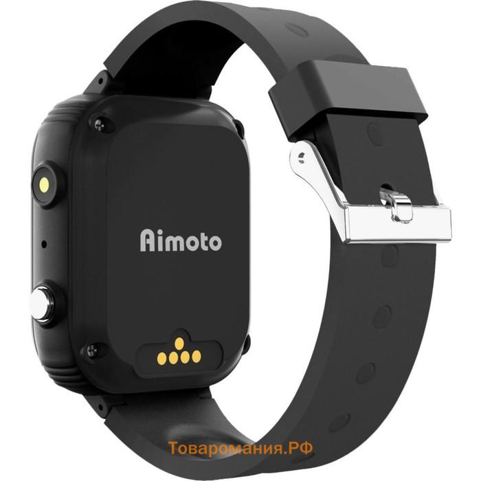 Детские смарт-часы Aimoto Pro 4G, 1.4", GPS, sim, камера, звонки, геозоны, IP67, SOS, черные