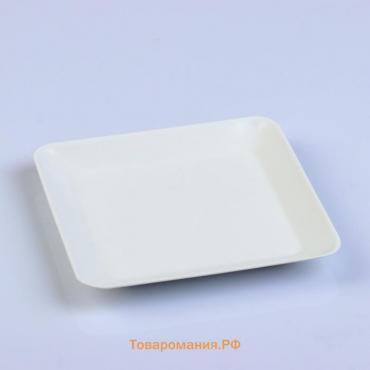 Подсвечник металл "Тарелка", 10х10х1,1 см, белый