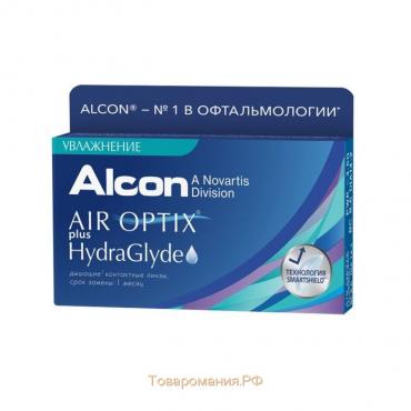 Контактные линзы - Air Optix Plus HydraGlyde, -10.0/8,6, в наборе 3шт