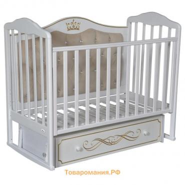 Кроватка Oliver Francesca Elegance Premium, универсальный маятник, цвет белый