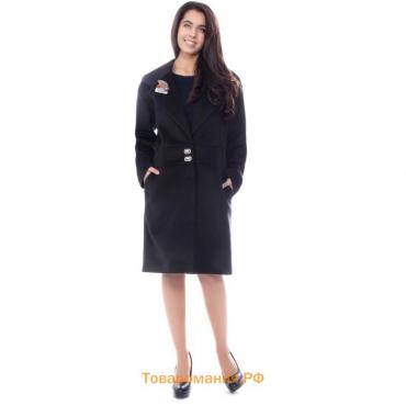 Пальто женское, размер 50, цвет чёрный