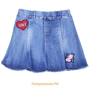 Юбка джинсовая для девочек, рост 110 см