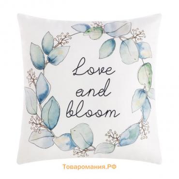 Подушка  "Love and bloom" 40х40 см, 100% п/э