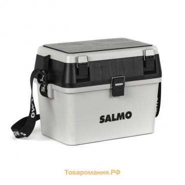 Ящик рыболовный зимний Salmo 2-х ярус.(из 2-х частей) пласт. 38x24.5x29см сер.