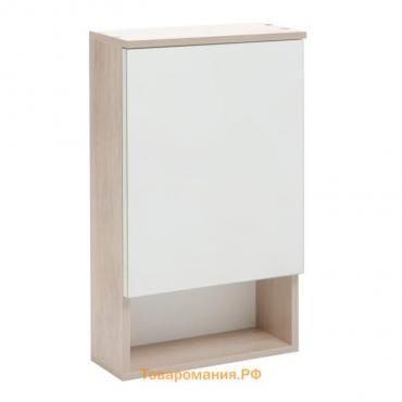 Зеркало-шкаф для ванной комнаты "Вена 50" белый/сонома, 50 х 70 х 13,6 см