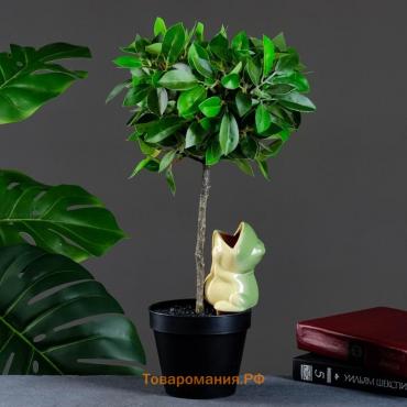 Ороситель для домашних растений и сада "Лягушка" Кунгурская керамика, 0.1л, 16см, зелёный