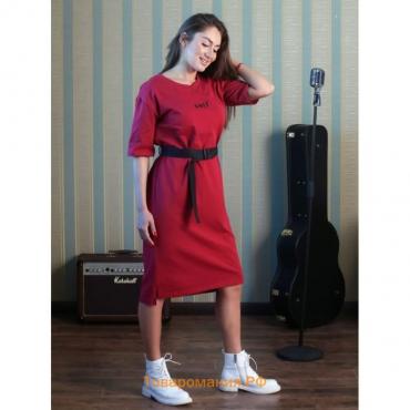 Платье женское self, размер 44, цвет бордовый
