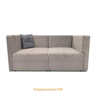 Диван модульный прямой «Бергамо», рогожка savana plus, ivory/ash